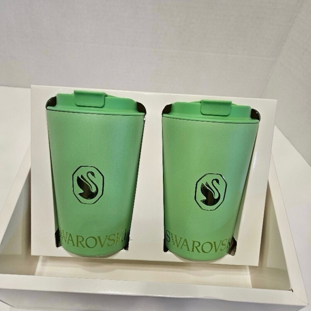 New! SWAROVSKI Green Tumblers set of 2